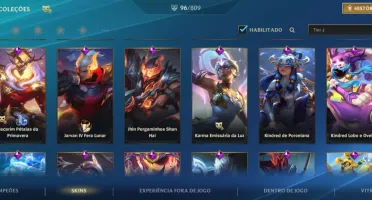 WILD RIFT - 96 Skins, 9 lendarias, nivel 165, Esmeralda 3...