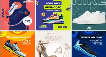 Pack Artes Canva Calçados - 50 Temas Editáveis