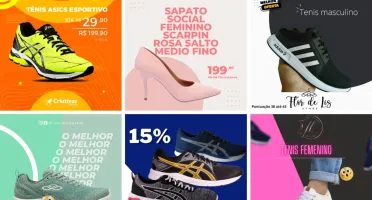 Pack Artes Canva Calçados - 50 Temas Editáveis