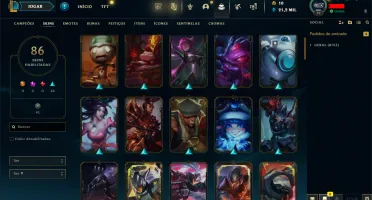 Conta LOL LVL 32 | 128 Campeões| 86 Skins |UNRANKED| 2013