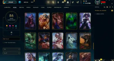 Conta LOL LVL 32 | 128 Campeões| 86 Skins |UNRANKED| 2013