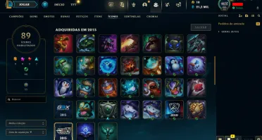 Conta LOL LVL 32 | 128 Campeões| 86 Skins |UNRANKED| 2013