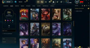 Conta LOL LVL 32 | 128 Campeões| 86 Skins |UNRANKED| 2013