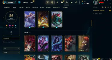 Conta LOL LVL 32 | 128 Campeões| 86 Skins |UNRANKED| 2013