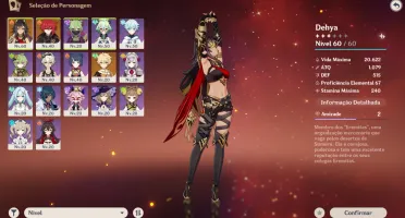[AR34] Conta Genshin Dehya+Assinatura,Diluc e Garantido!