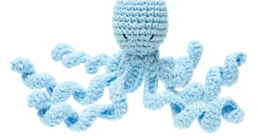 Amigurumi Polvo Azul Artesanal Presente Maternidade Oceano