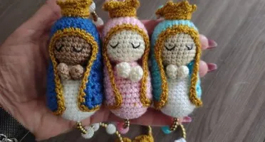 Terço Mariano em Crochê - Nossa Senhora