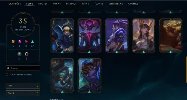 CONTA DE LOL GOLD 3, 35 SKINS,MAIN YASUO,1 CROMA!!