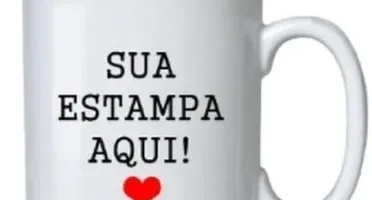 Caneca de Porcelana 325 ml com Sua Arte - Cores