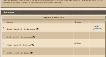 PALADIN 45 EM SECURA OPTIONAL PVP ( SEM REGISTRO )