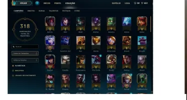 Conta lol lvl 30, Gold IV, todos os champs, 40 skins