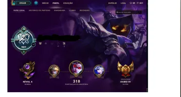 Conta lol lvl 30, Gold IV, todos os champs, 40 skins
