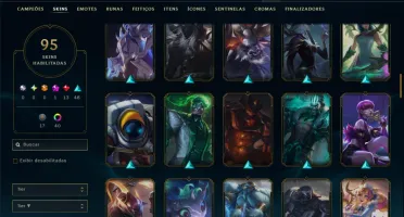 Prata 1 com 110 Champs e 95 Skins ( ADC / TOP / MID )