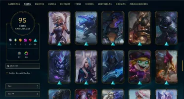 Prata 1 com 110 Champs e 95 Skins ( ADC / TOP / MID )