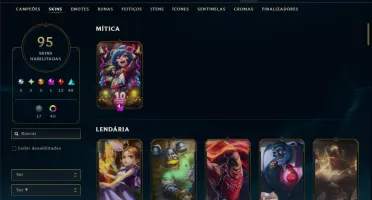 Prata 1 com 110 Champs e 95 Skins ( ADC / TOP / MID )