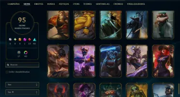 Prata 1 com 110 Champs e 95 Skins ( ADC / TOP / MID )