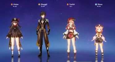 AR35 Hu Tao+Zhongli+14 Prsonagens 4*+9 Armas 4*