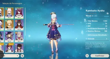 Conta Genshin Impact AR10 Ayaka + Kokomi + Cortadora