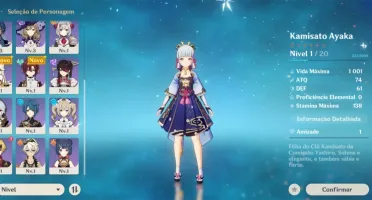 Conta Genshin Impact AR10 Ayaka + Kokomi + Cortadora