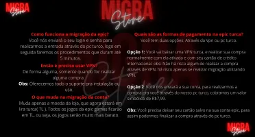 Migre sua conta da Epicgames com o menor preço do mercado