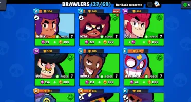 Conta Brawl Stars, 8332 Trofeús, 27 Brawlers
