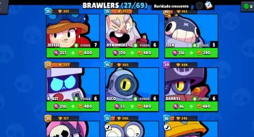 Conta Brawl Stars, 8332 Trofeús, 27 Brawlers