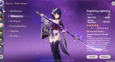 GENSHIN IMPACT END GAME - 22 ÍTENS T5 (14 Pers., 8 Armas)