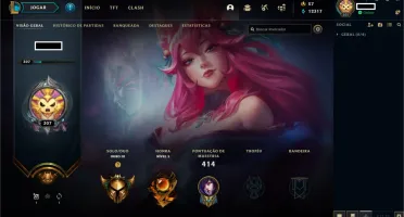 Conta League of Legends - Ouro 3 - 244 skins - Honra 5