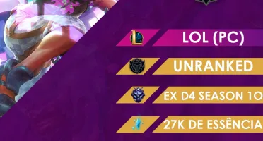 CONTA WILD RIFT - D4 + CONTA LOL - EX D4 S10 (EMAIL N VERIF)