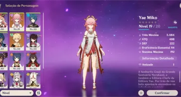 Conta com yae miko Ar 29