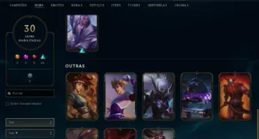 Conta diamante LoL com rp gasto varias skins