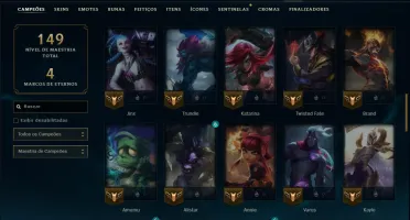 Ouro 3 com 65 Champs e 54 Skins