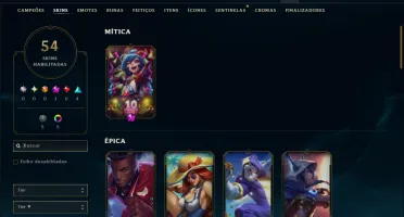 Ouro 3 com 65 Champs e 54 Skins