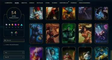 Ouro 3 com 65 Champs e 54 Skins
