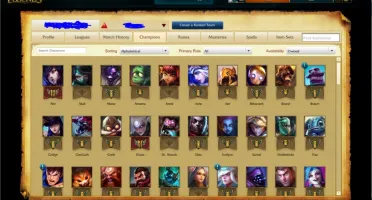 Conta League of Legens OURO 5+47 skins+11 paginas de runa