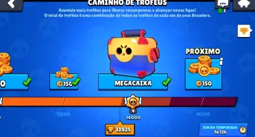 Brawl stars 14k de troféus, 2 lendárias e 2 míticos