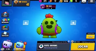 Brawl stars 14k de troféus, 2 lendárias e 2 míticos