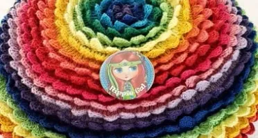 Capa de Almofada em Crochê Flor Pétalas