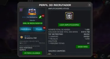 “Conta MTC ANCIÃO 8,35M+ | 181 7★ | 3 R5 | 30K Prestígio | 5