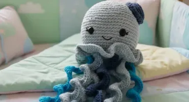 Polvo Tentáculos Coloridos Chapéu