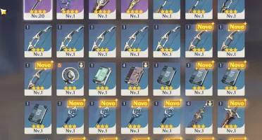 Conta Genshin impact KLEE + SUCROSE + BENET + arma 4*