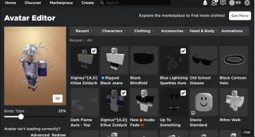 Conta de Roblox com roupas e upada em diversos jogos