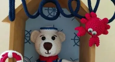 Porta Maternidade Urso Marinheiro