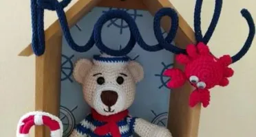 Porta Maternidade Urso Marinheiro