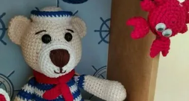 Porta Maternidade Urso Marinheiro