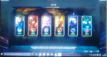 Conta league of legends unranked, 22 campeões, 2 skins