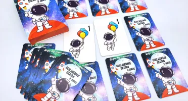 Jogo da Memória Astronauta 12 Pares com Caixa