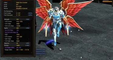 Conta do RealMU Personagem Gun Crusher Lv 821 ALL Holy Angel