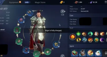 Mir4 Lvl 49 pronto para minerar Vale Oculto da Serpente