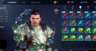 Mir4 Lvl 49 pronto para minerar Vale Oculto da Serpente